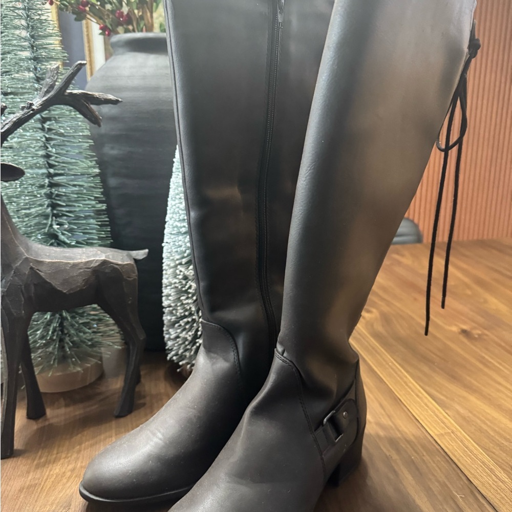 Black Lace Up  Boots